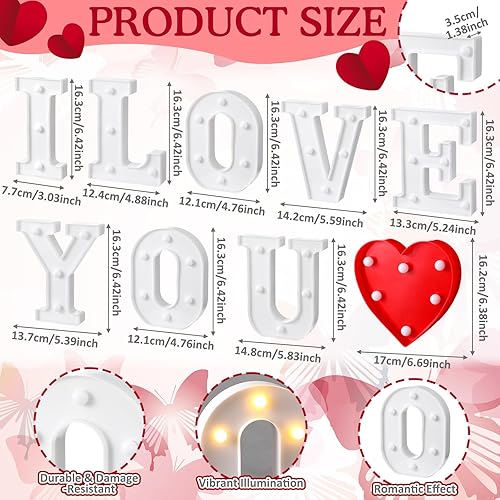 Miniatura 42 de Honoson 9 piezas de decoración de despedida de soltera, letrero de compromiso para boda, despedida de soltera, luz LED de neón para mujeres,