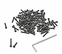 Vista 191 de iexcell Juego de 50 tornillos M4 x 20/25/30/35/40 de acero de aleación de grado 12.9, acabado de óxido negro