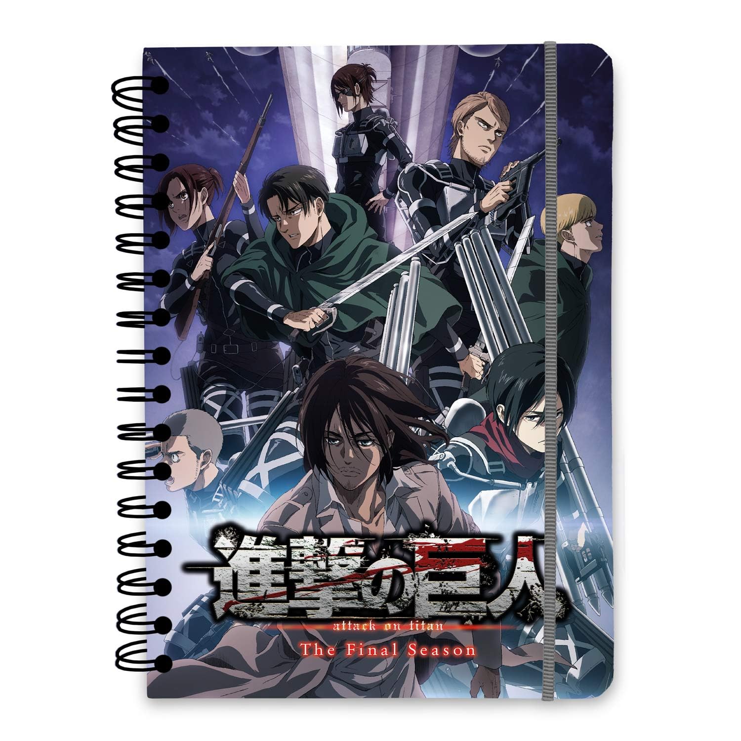 Grupo Erik A5 Notebook Hardback - Attack On Titan Manga Stationery Supplies | Bullet Journal, Dotted Notebook A5 Sketchbook | Attack On Titan Gifts Under 10 Pounds, Stationery Gifts