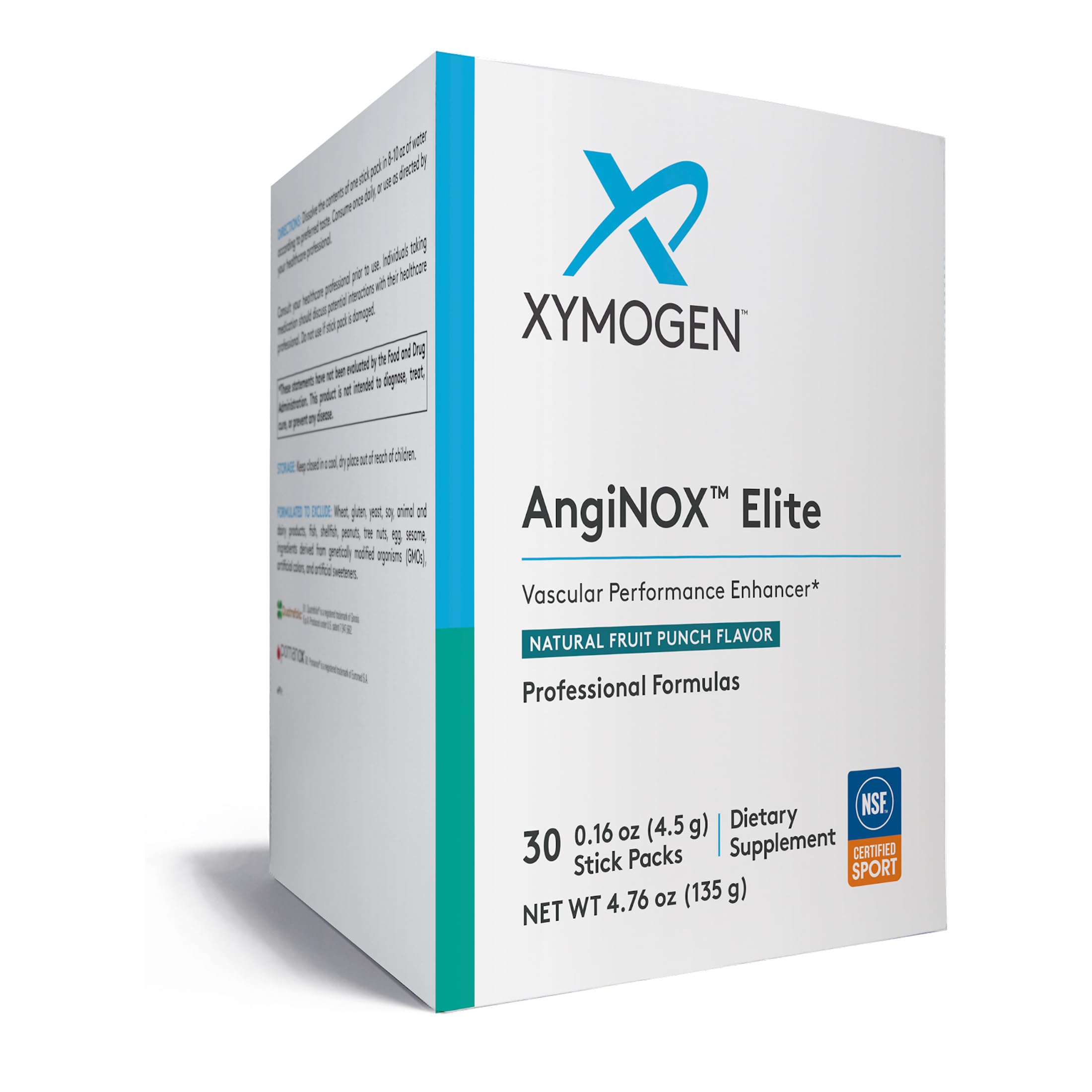 Amazon.com: XYMOGEN AngiNOX Elite, Fruit Punch, 30 Stick Packs