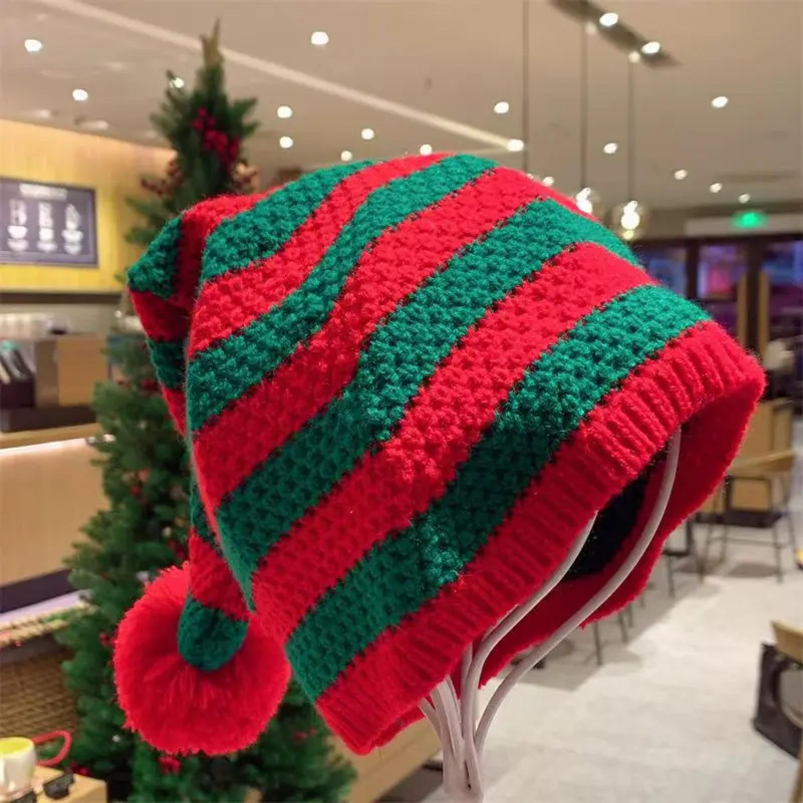 Casquettes Bonnets Chapeaux Bonnet Tricoté Bonnet Chapeau Chapeau De Père Noël Tricoté pour Adultes Et Enfants, Décoration De Noël, Fête du Nouvel an, Festival, Fournitures De Noël