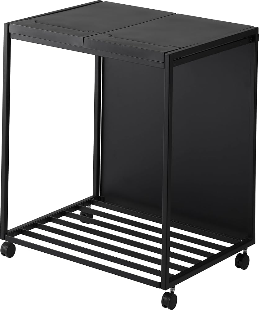 Tower 山崎実業 蓋付き 目隠し 分別 ダストワゴン 45L ブラック Amazon｜山崎実業(Yamazaki) 蓋付き 目隠し 分別 ダストワゴン 45L 2