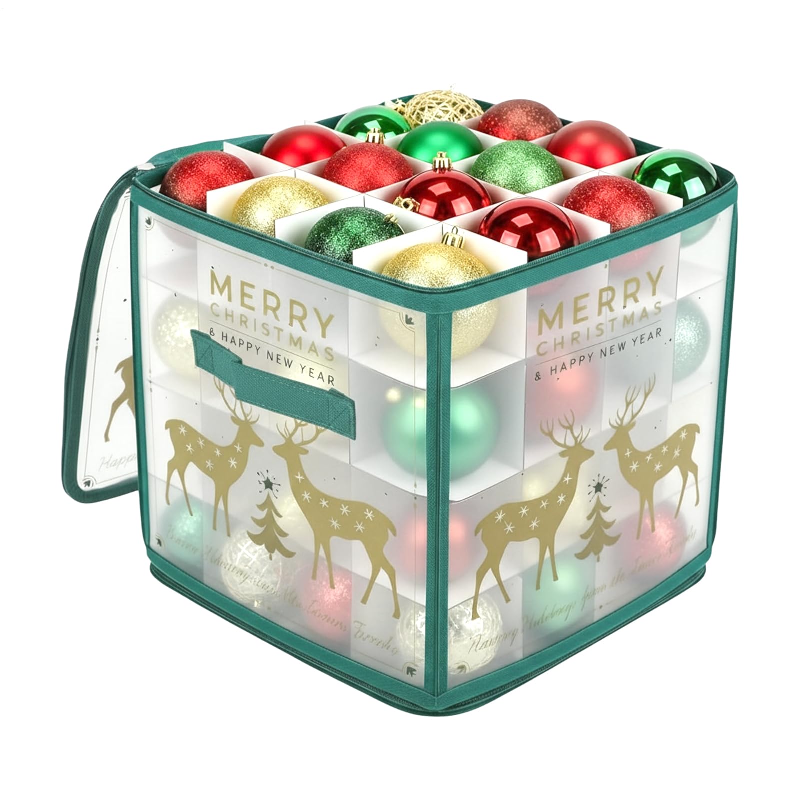 Cajas de almacenamiento de decoración navideña impermeables para proteger tus esferas