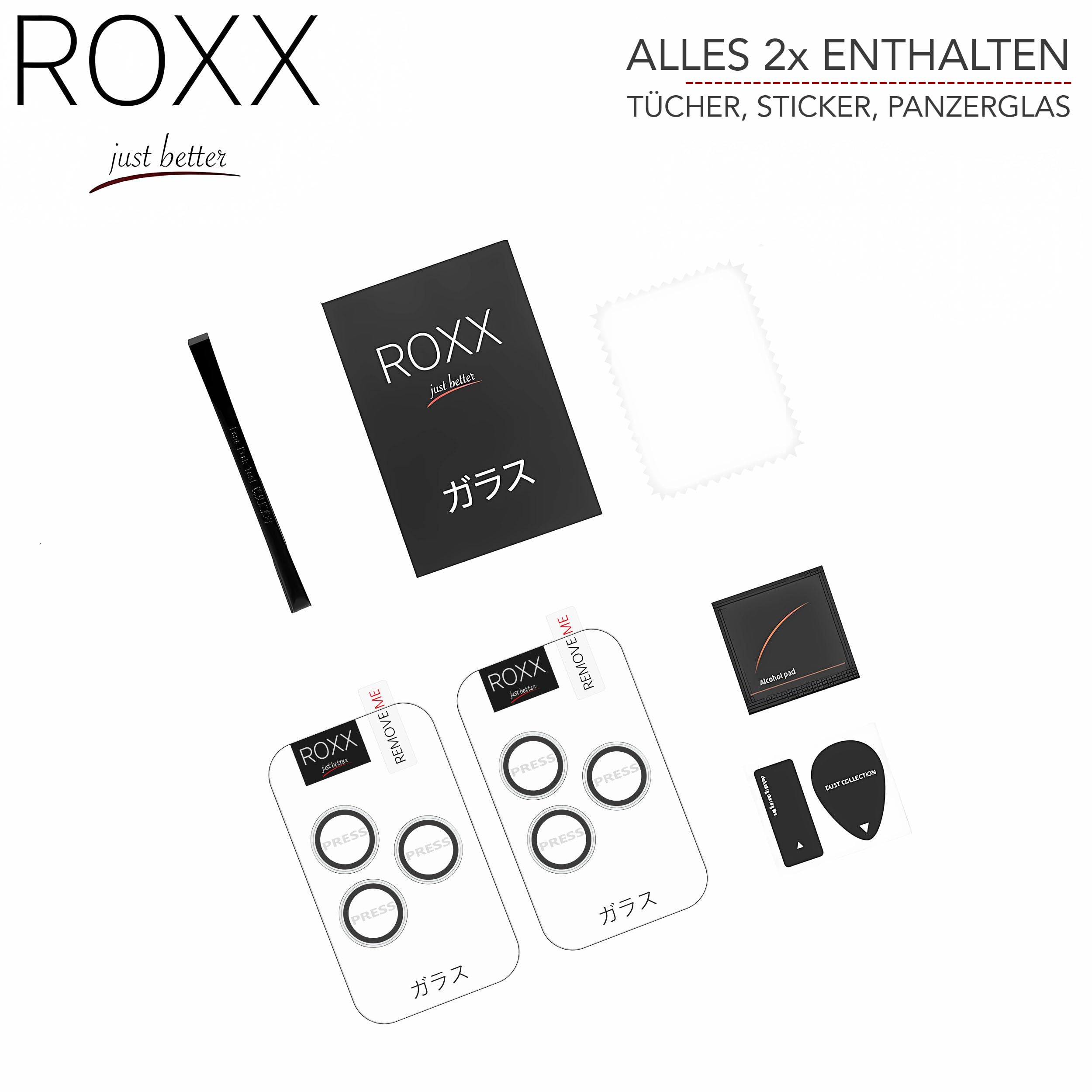 ROXX Japanischer 9H Kameraschutz | Titan Natur | Für iPhone 17 Pro & 17 Pro Max | Härter | Klarer | Kratzresistenter | Passt perfekt mit ROXX Hüllen