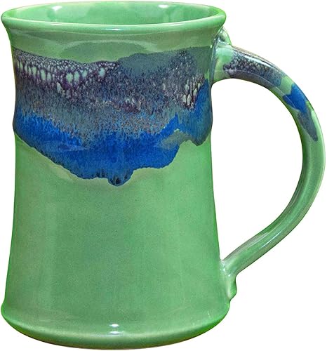 Taza grande con diseño de arcilla en movimiento, verde (Misty Green)