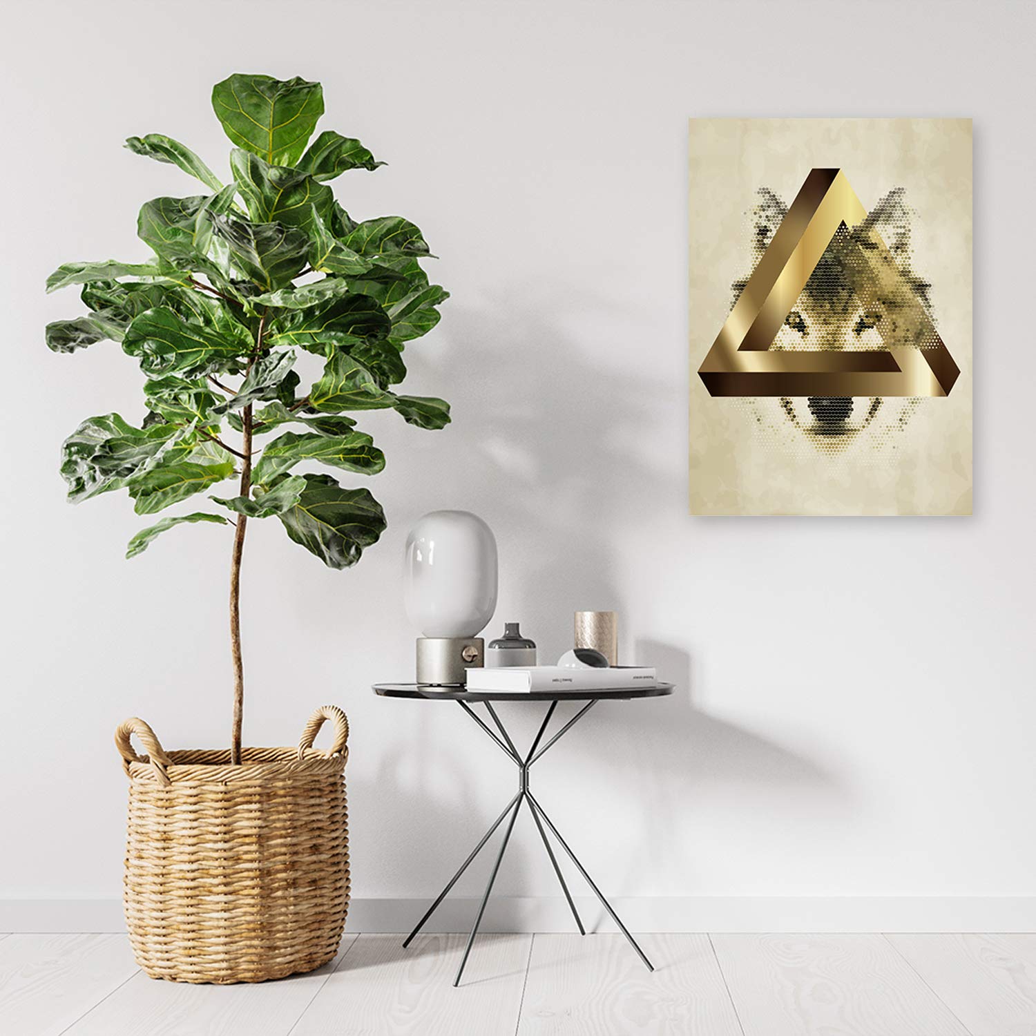 Feeby - Tableaux Decoratifs - Tableau Salon Grand Format - Femme Avec Des Fleurs Sur La Tête - 60x40 1partie - Tableau Decoration Murale - Toile Imprimée - Impression Sur Toile Peinture