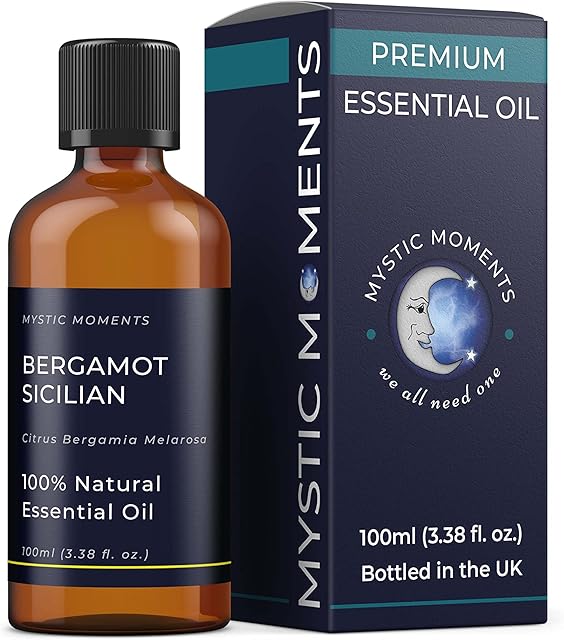 Mystic Moments | Bergamot Sicilian Essential Oil 100ml - Natural Oil for Diffusers, Aromatherapy & Massage Blends Vegan GMO Free