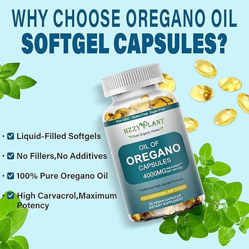 Miniatura 3 de Cápsulas de cápsulas blandas de aceite de orégano, cápsulas blandas rellenas de líquido de aceite de orégano puro, orégano orgánico de alto