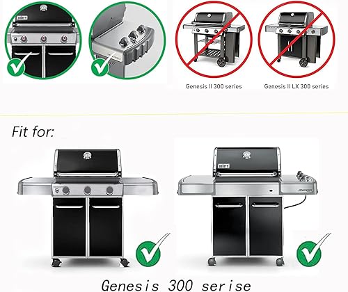 Miniatura 4 de Leship Rejillas de cocción de 19.5 pulgadas de repuesto para Weber 7524, 7528, Weber Genesis 300 Series Genesis E310 E320 E330 S310 S320 S330 EP310