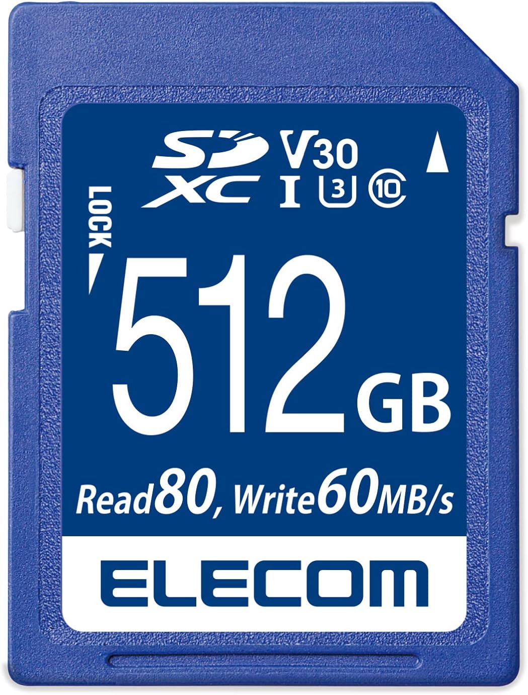 Elecom MF-FS064GU13V3R SDXC Card, Data Recovery Service, Supports Video Speed Class, UHS-I, U3, 80MB, s, 64GB