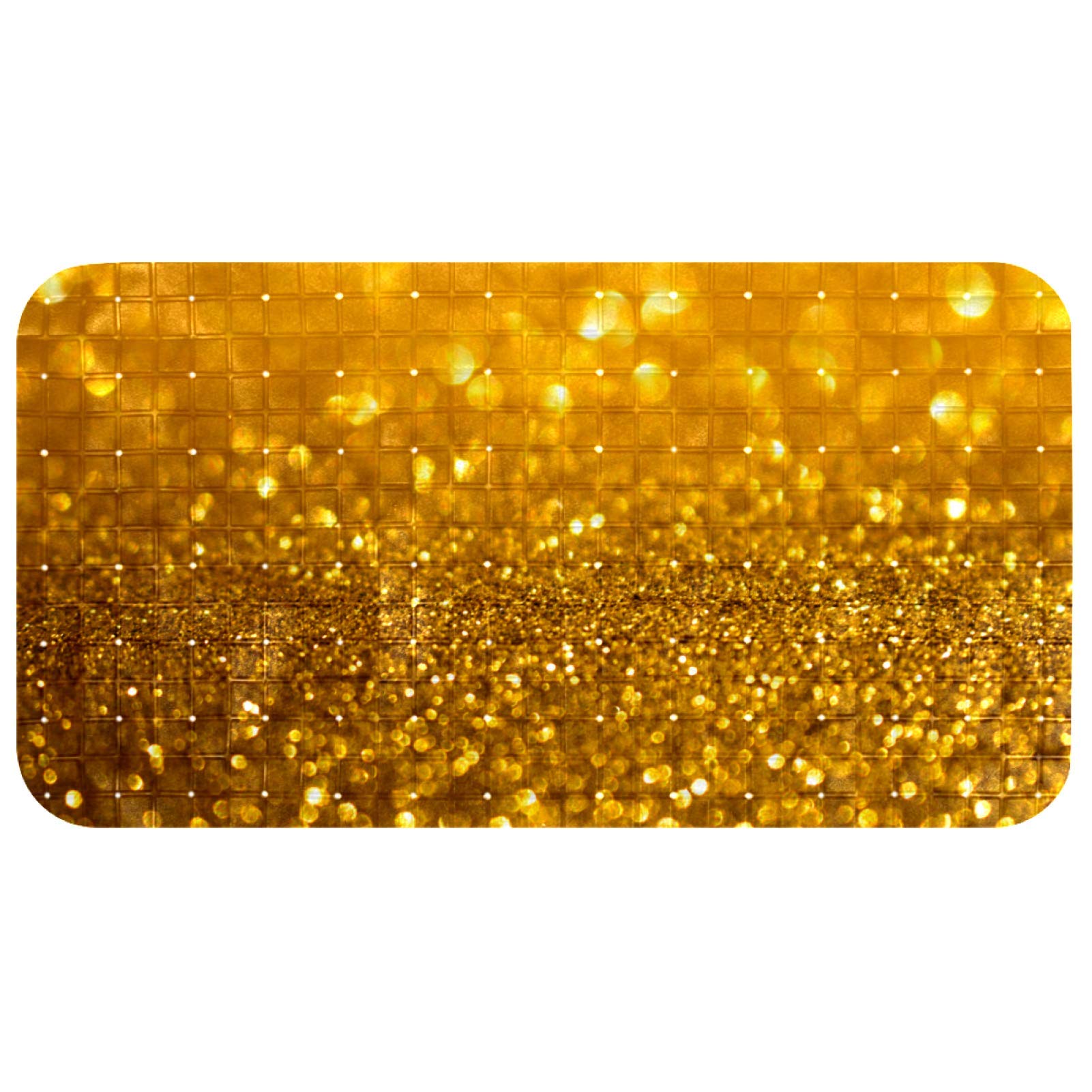 Tapis de bain massage avec dorure dorée exclusive 68,3x37,3 cm