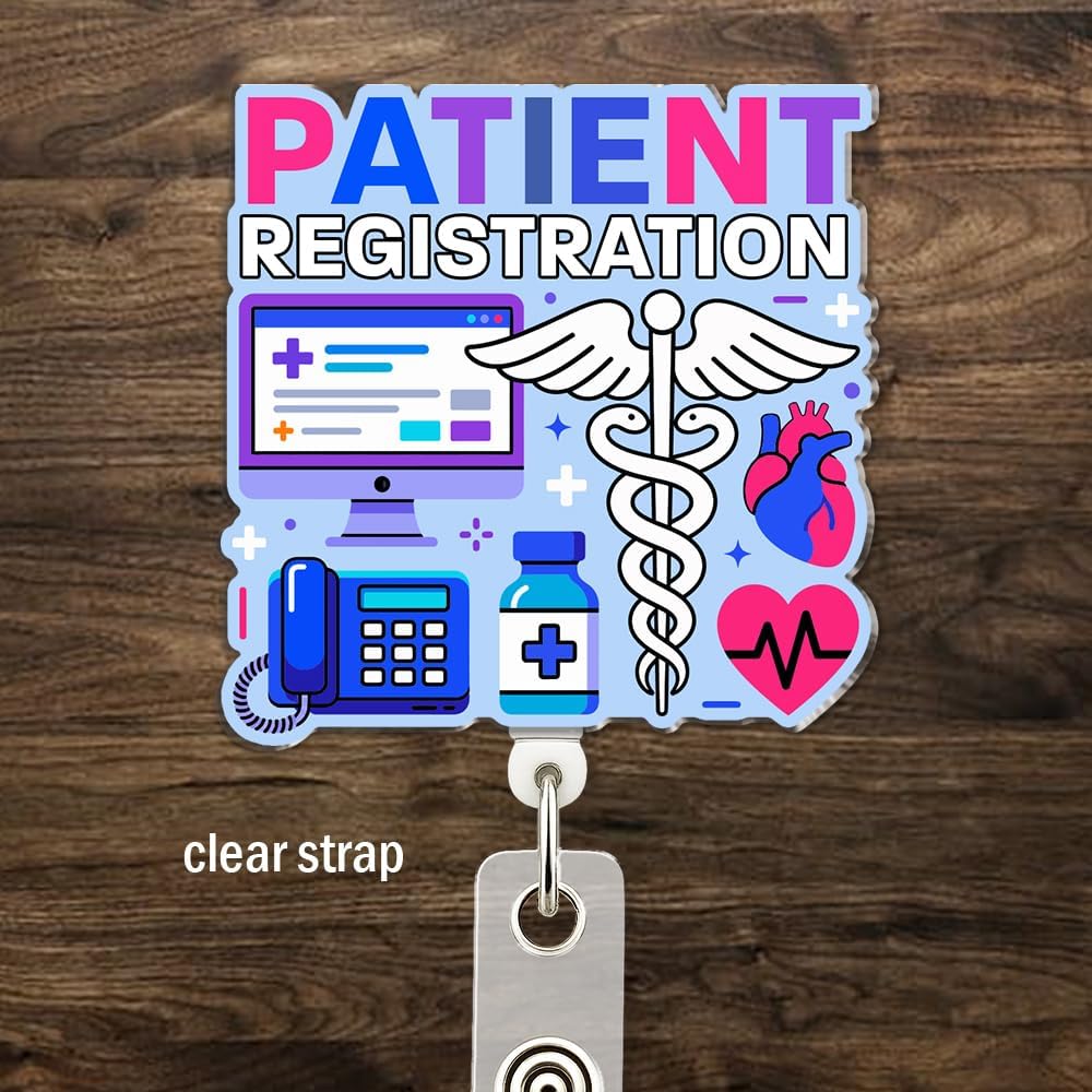 Patient Registration Retractable Badge Reel, 2in image 2