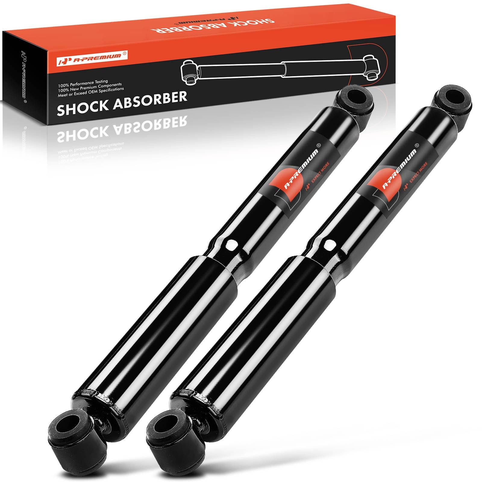 A-PremiumPair (2) Shock Absorber Compatible with Chevrolet C50, C60 & Crane Carrier Centurion, Century II & Freightliner FLB & International Harvester 5070 & Prevost Le Mirage & Thomas Saf-T-Liner
