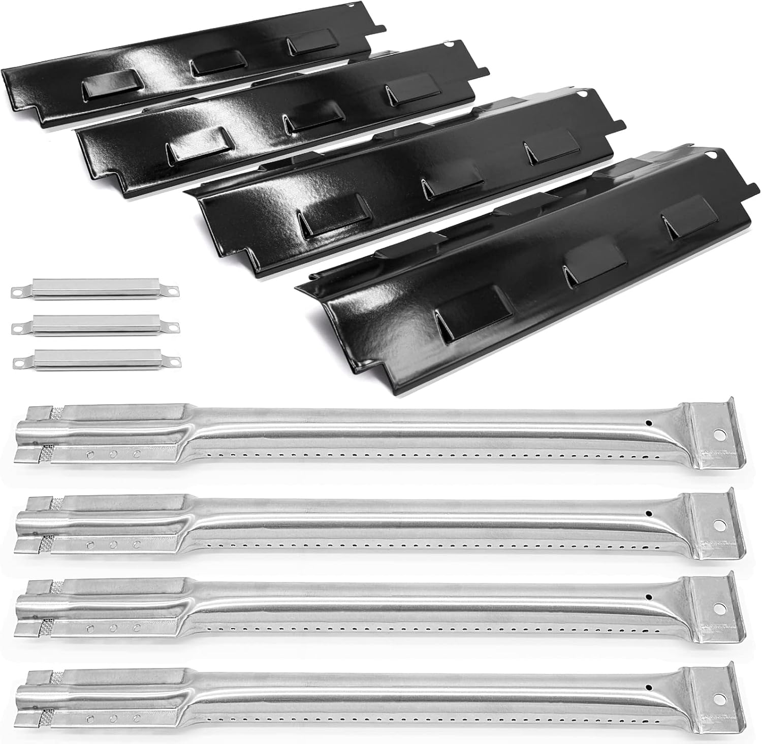 Yiming Grill Replacement Parts for Charbroil 463441514, 463441312, 463441513, 463440109, 461442114 Grill Models. Grill Heat Plate Tent Shields, Burner Tubes and Crossover Tubes Kit.