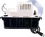 Little Giant VCMA-15ULST 115 Volt, 65 GPH, 1/50 HP Automatic Condensate Removal Pump for HVAC/Refrigeration Systems/Dehumidifiers with Overflow Detection Switch and 20-Foot Tubing, Black/White, 554415