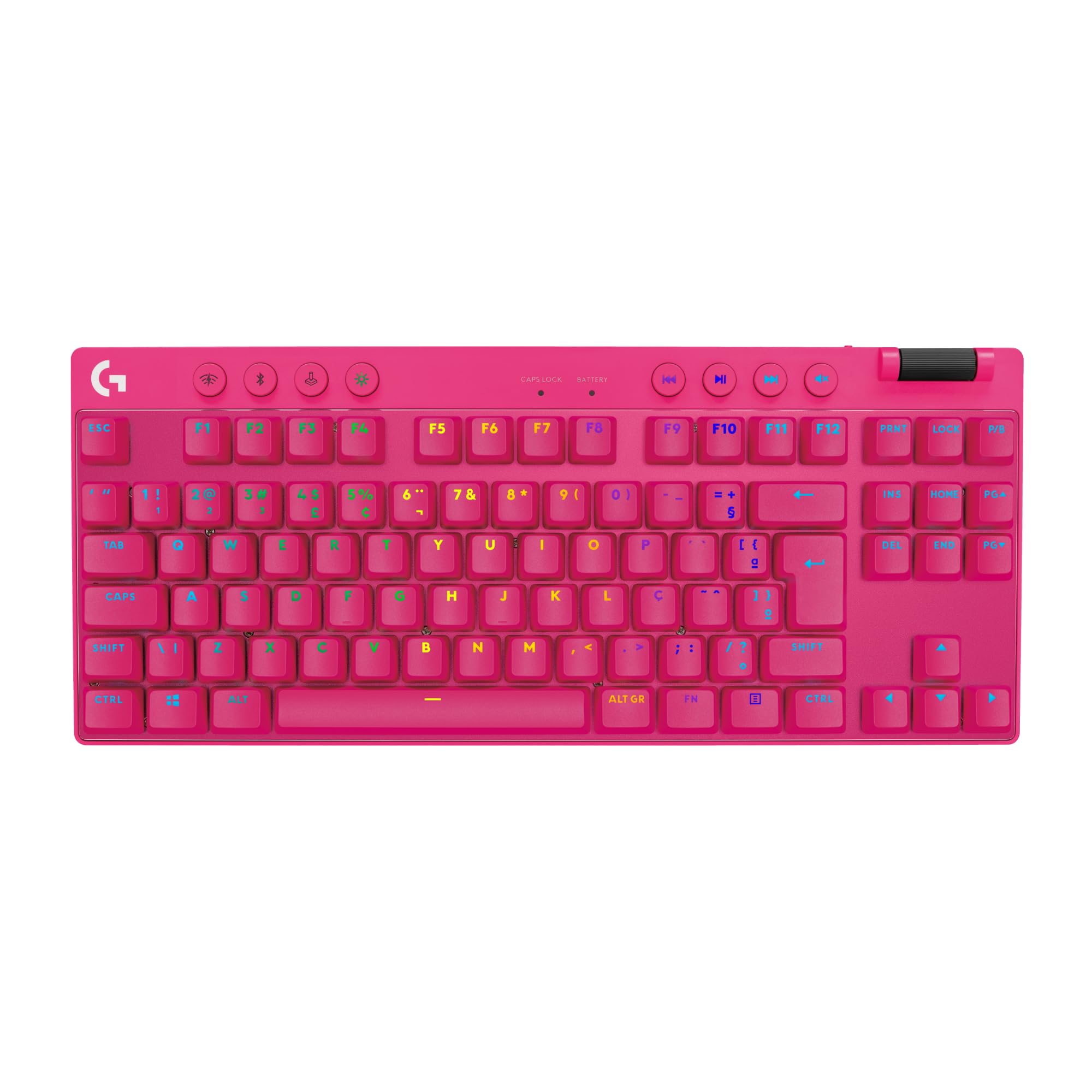 Teclado Gamer Sem Fio Logitech G PRO X com design TKL, Layout US