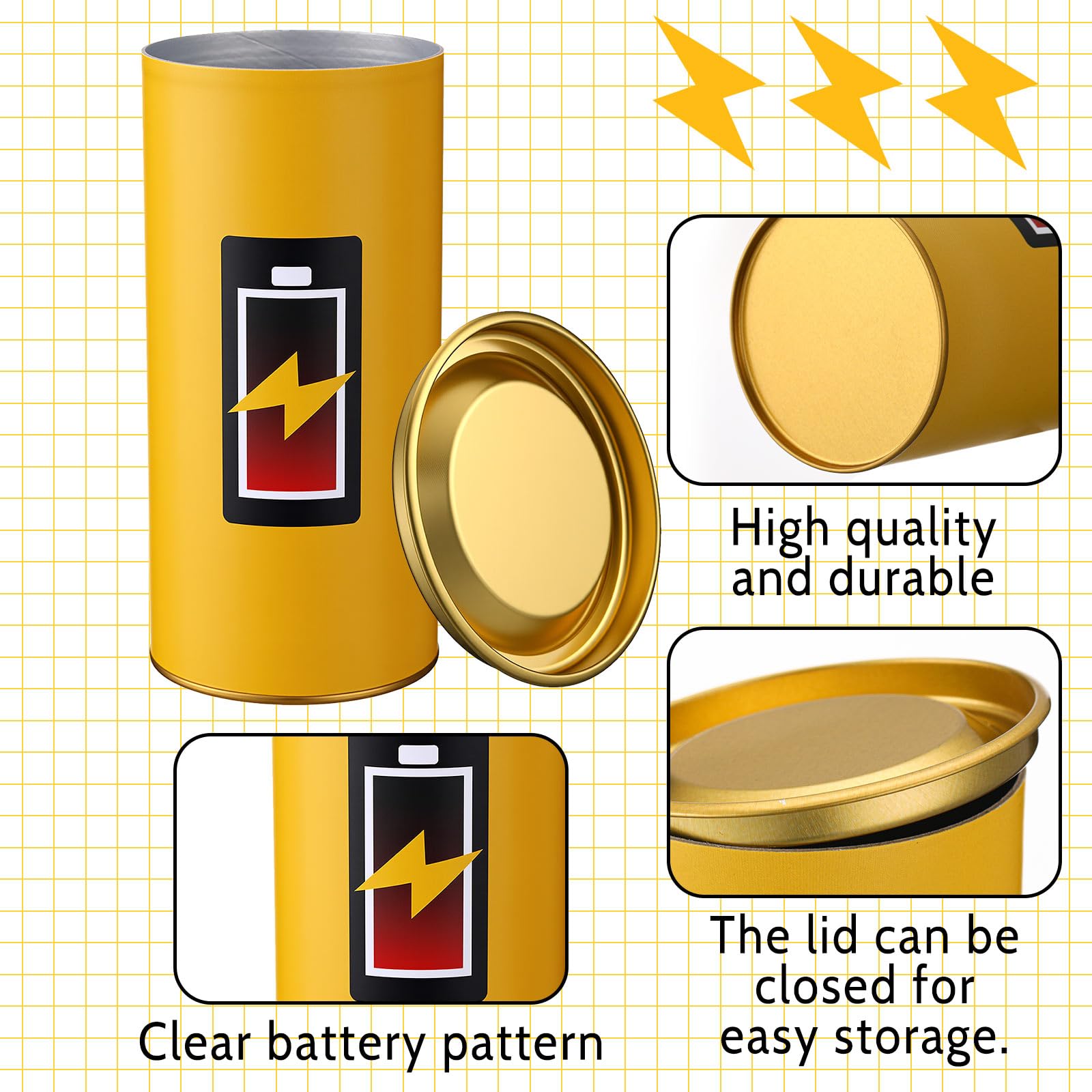 Qunclay 6 piezas de centro de mesa con batería con tapa, tubo de papel grueso para flores artificiales, rugby, divertido soporte para bolígrafos, almacenamiento de caramelos para decoración de fiestas