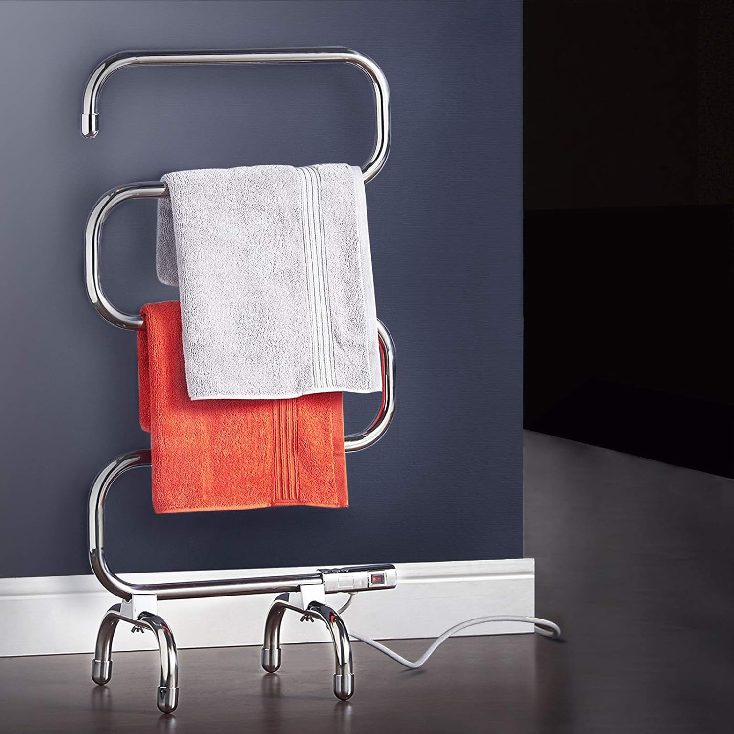 Devanti Heated Towel Rail, Stainless Steel Electric Towels Rack Warmer