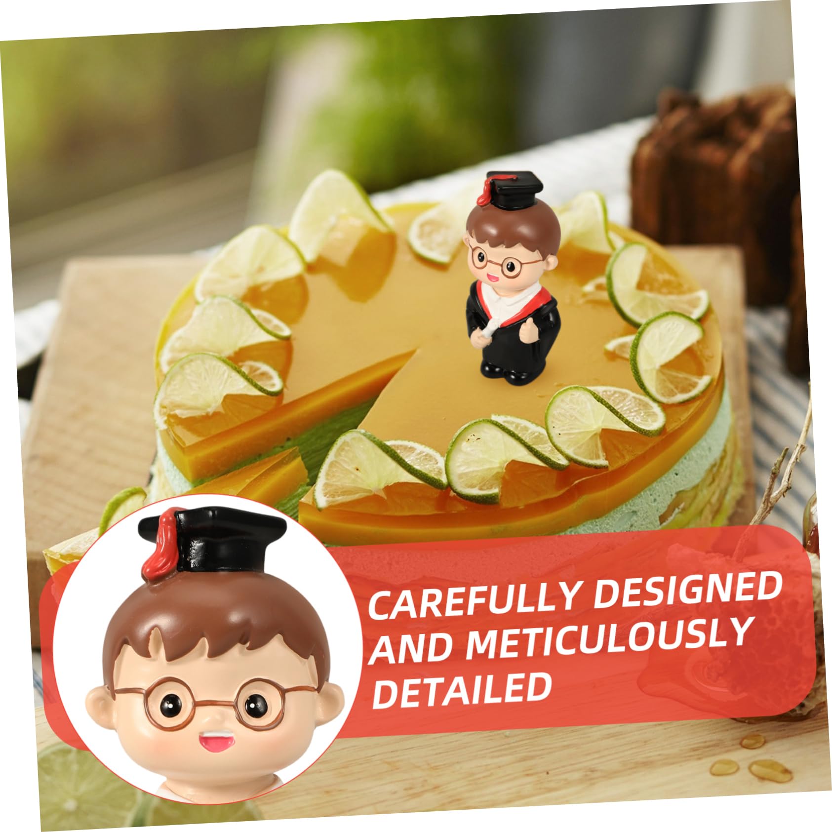 Alipis 4stücke Graduation Cake Resin Topper Für Abschlussfeiern Charmante Kuchen-dekoration Für Desserts Für Geburtstage Und Besondere Anlässe Doctor Statue