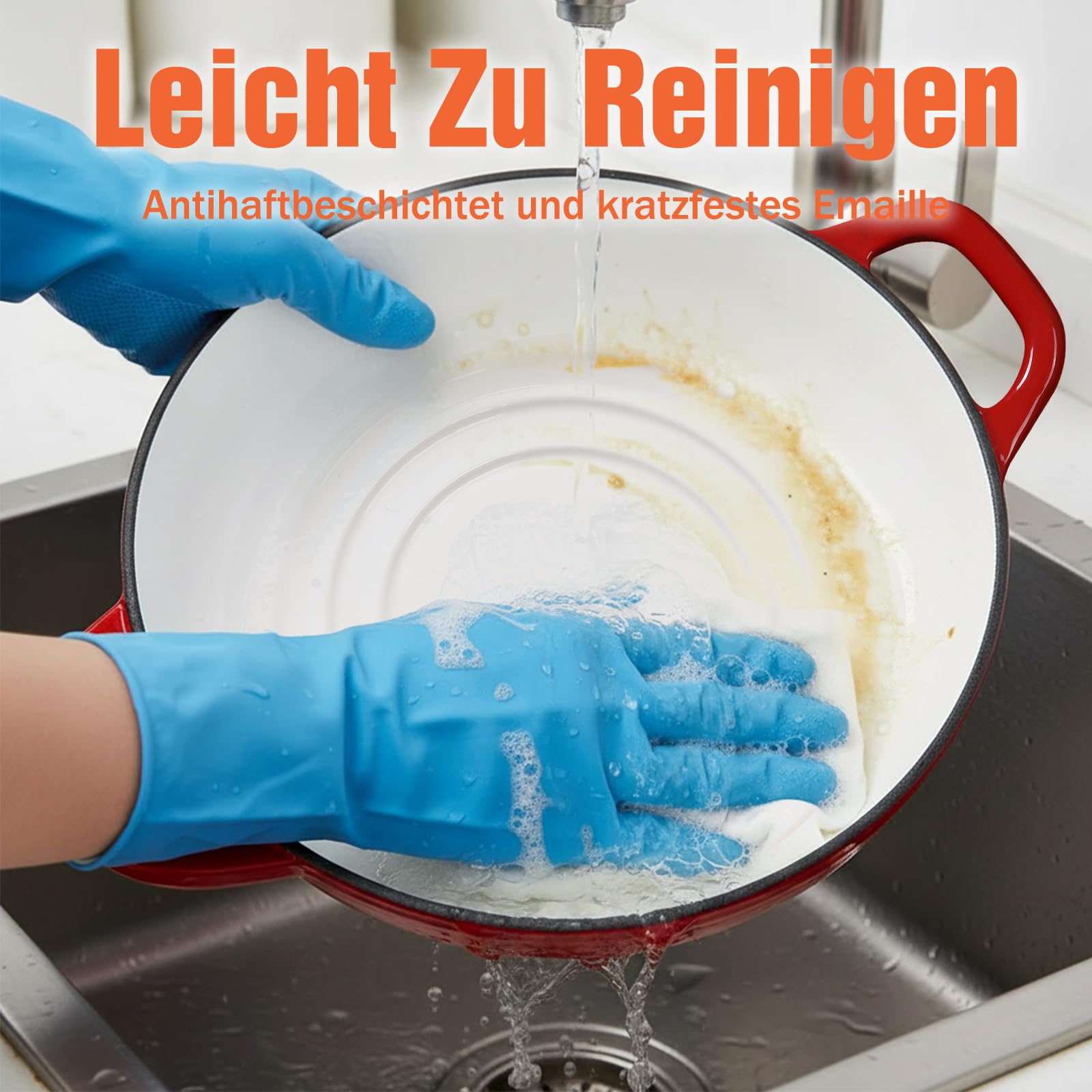 Gusseisen Topf Emaille Brot backen 4,7L Dutch Oven für Sauerteig Brot
