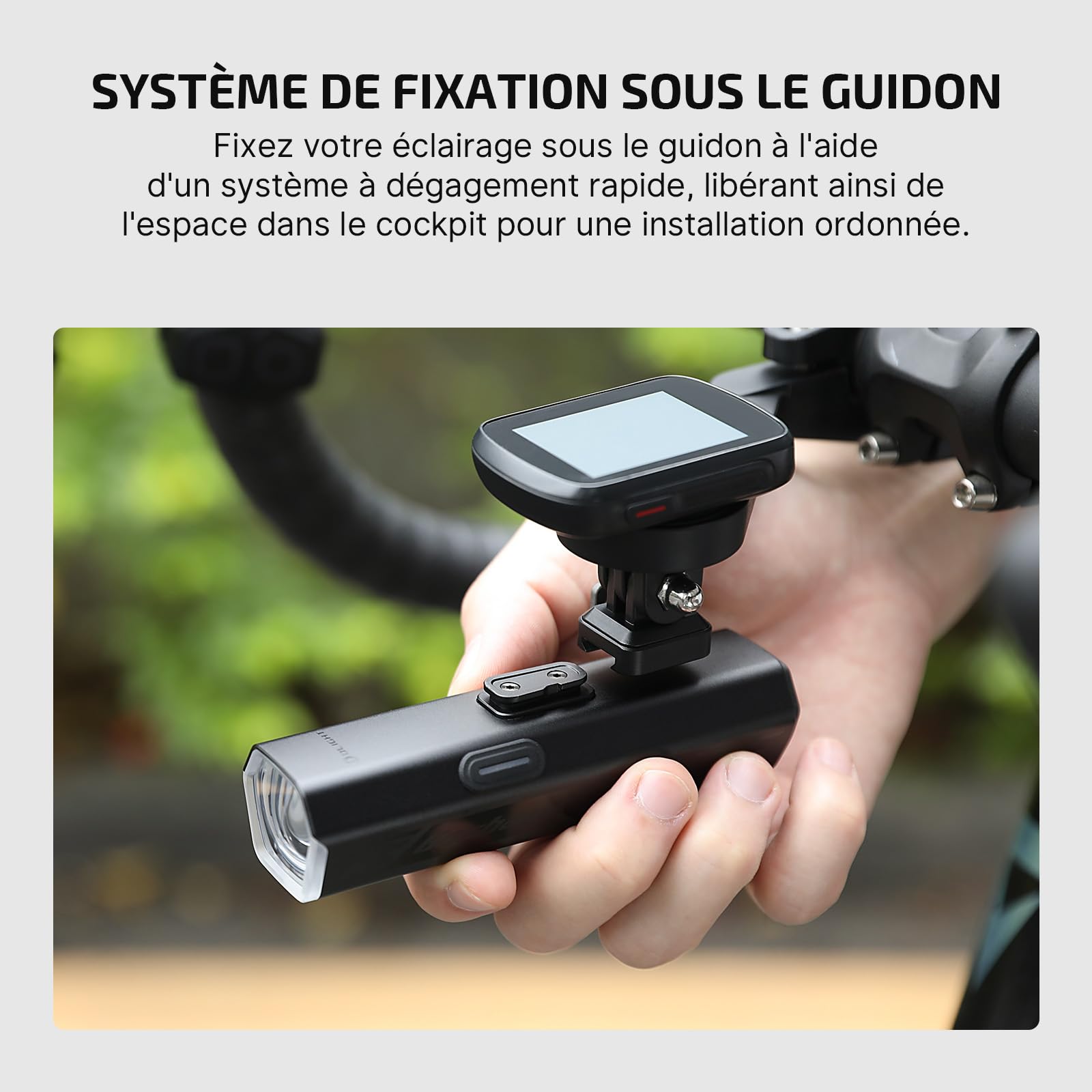 OLIGHT Goshawk 1600 Lampe de vélo télécommandée sans Fil 1600 Lumens | Lampe Velo Led Puissantes Rechargeable Étanche IPX6 pour VTT, Vélo de Route et Cyclisme Nocturne