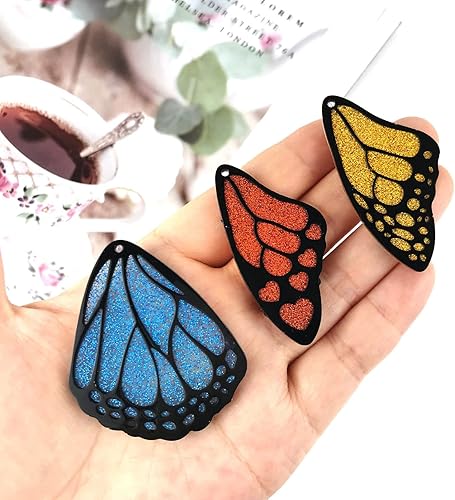 Miniatura 9 de Molde de adorno estilo mariposas, molde de resina epoxi, molde de resina para colgante, adecuado para bricolaje, moldes de aretes, combinación para