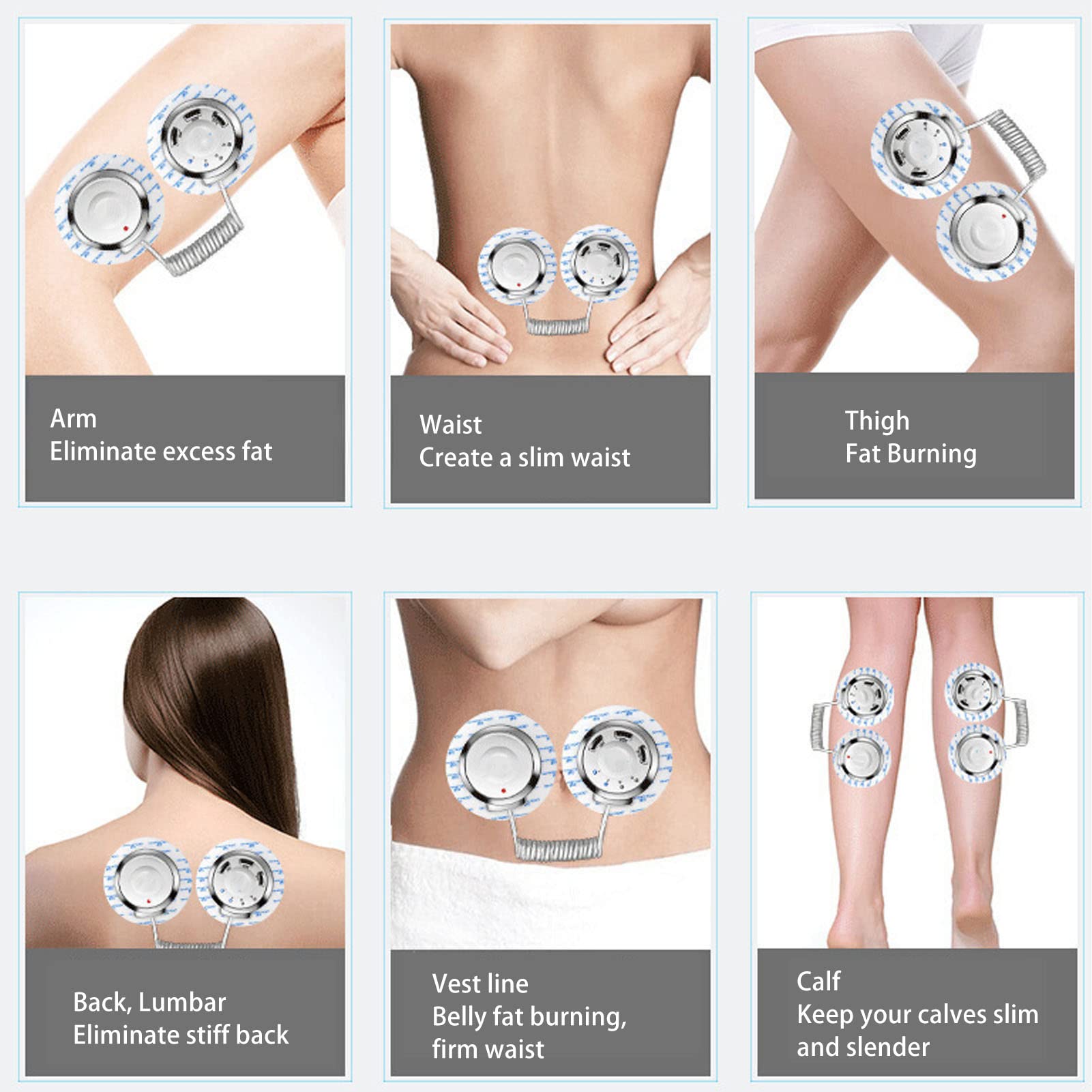Elettrostimolatore Muscolare, Massaggiatore Elettrico Multifunzione per Addominali, Addome Braccio Gambe Waist Glutei Massaggi-Attrezzi, Portable Beauty Liposuction Equipment Massaggiatore Silenzioso
