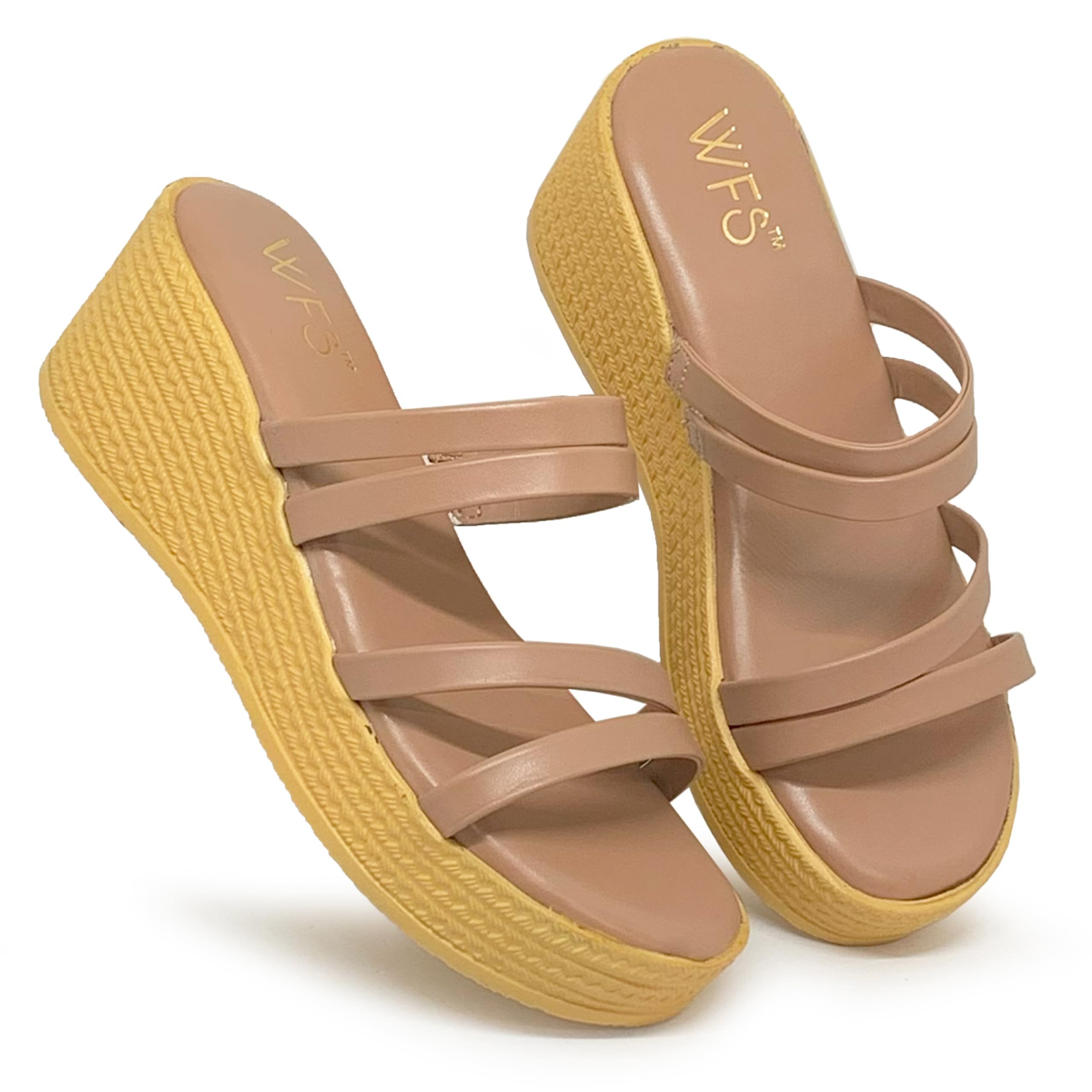 WFS Women 2.5 Inch Wedges Heel Sandal,Beige,38 (B0CSYYMH4N) Amazon Price History, Amazon Price Tracker