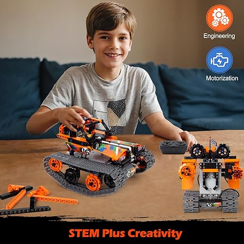 Miniatura 2 de Juguetes de construcción STEM regalos para niños de 8 a 12 años de edad con control remoto y aplicación de control remoto y kit de tanque de robot