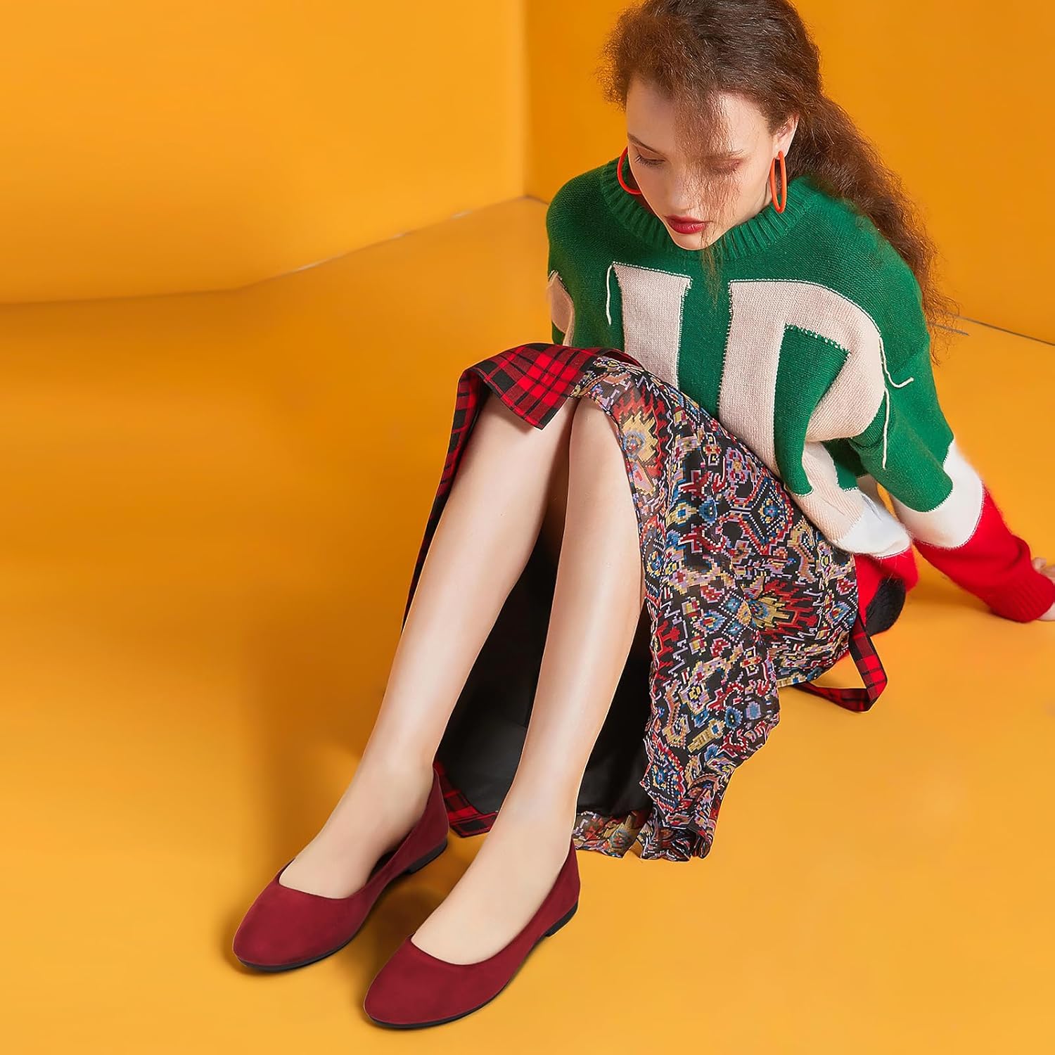 Shupua Flats for Women Round Toe Flat Shoes Dressy Black Ballet Flats Comfortable Womens Dress Shoes Ballerina Flats for Work - Image 2