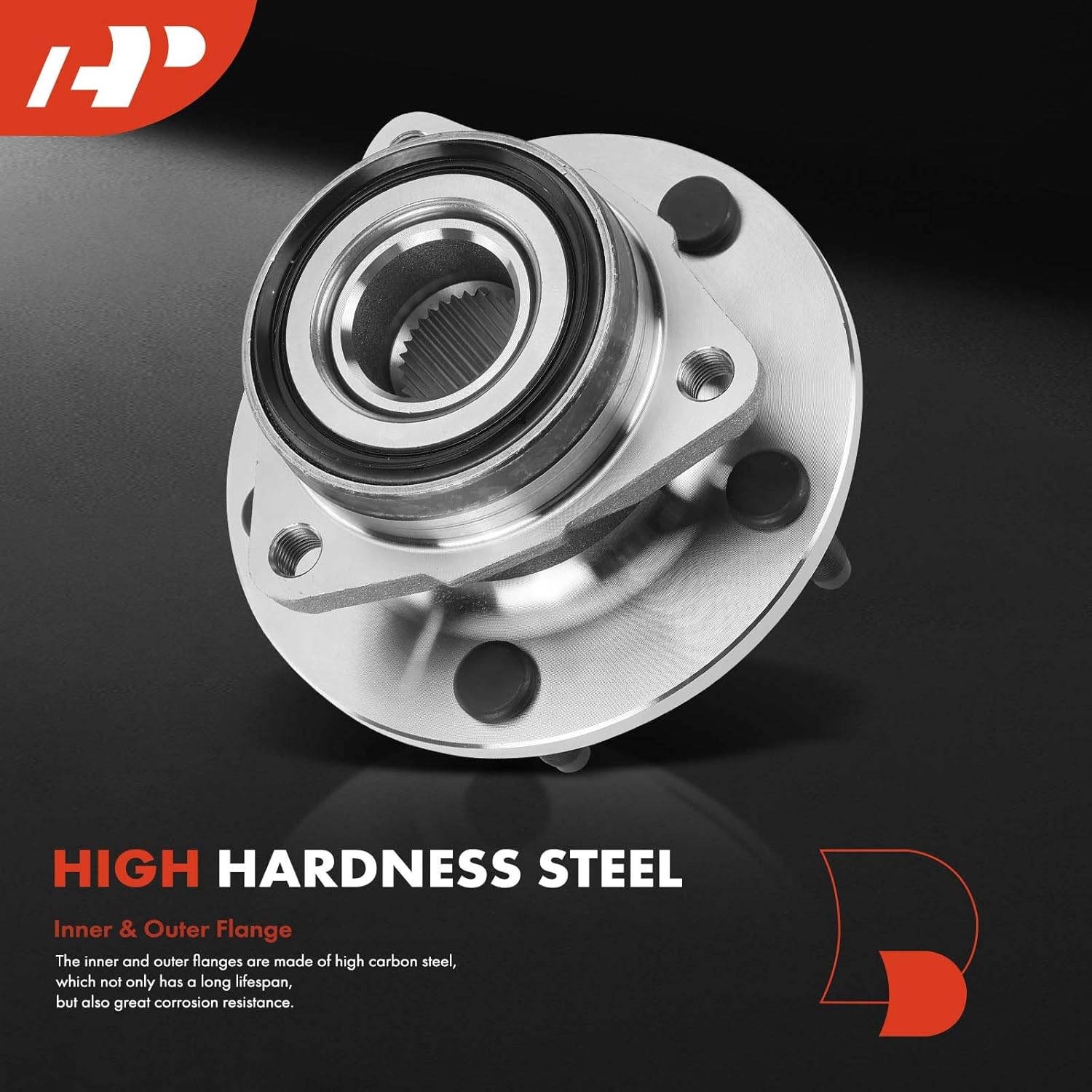 A-Premium Front Wheel Bearing and Hub Assembly with 5-Lug Compatible with Dodge Ram 1500 1994-1999, 4WD Only