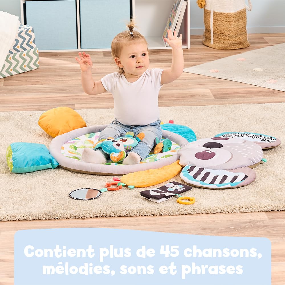VTech - Tapis d’Éveil Koala Câlin, Tapis d'Éveil Bébé Sensoriel et Évolutif, Jouet d'Activité et de Développement, Hochets et Anneau de Dentition, Cadeau de Naissance Bébé - Contenu en Français