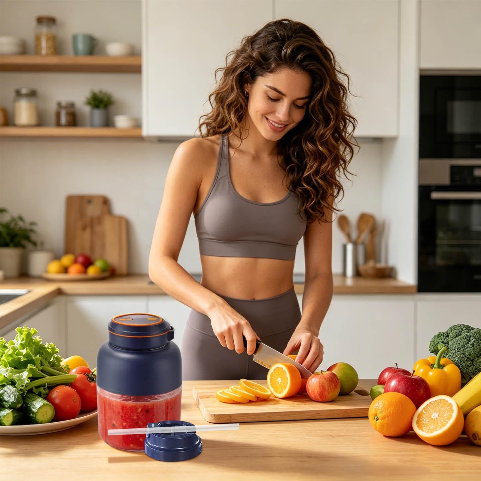 Batidora Licuadora Portátil Vaso Mezclador Eléctrico Inalámbrico Personal | Licuadora Portátil Personal Para Batidos Café Bebidas Comida Viaje Gimnasio Cocina Playa Pícnic Camping Mesa Hog