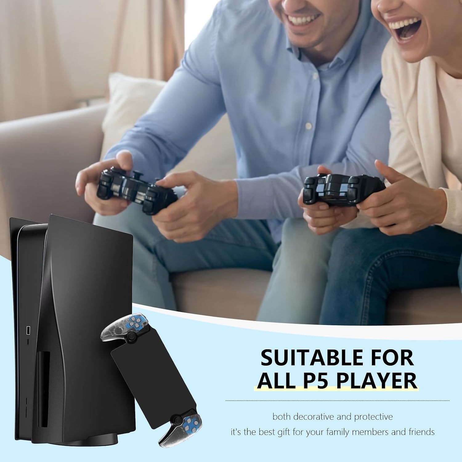 Replacement Shell for PS5, Portal Edition (Transparent)