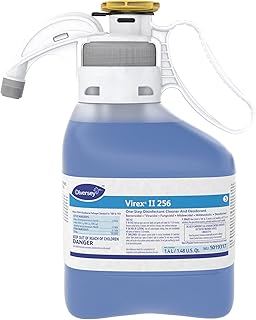VIREX Diversey II 256 5019317 Liquid Disinfectant Cleaner and Deodorant, Hospital Grade Floor Cleaner with Mint Scent, SmartDose Concentrate, 1.4-Liter