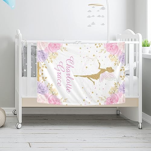 Miniatura 3 de Seamaid Mantas de bebé personalizadas para niñas, manta de bebé personalizada con nombre, regalos personalizados para bebé, manta de bebé niña para