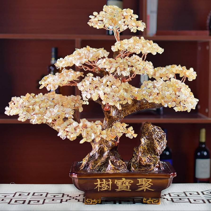 天然宝石盆栽 黄金樹 風水 天然宝石盆栽 黄金樹 風水