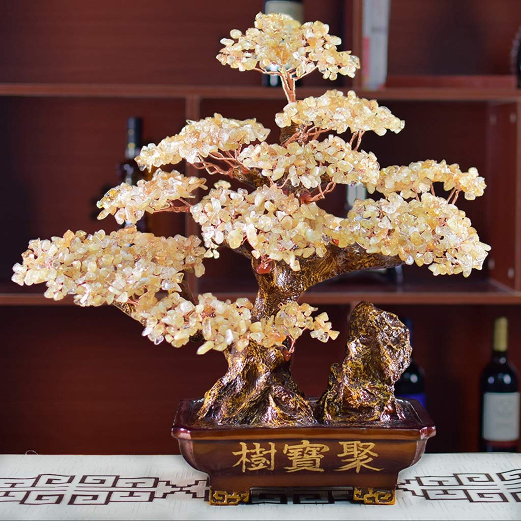 Amazon.co.jp: 金のなる盆栽盆栽風水宝石の装飾幸運-幸運と繁栄のため