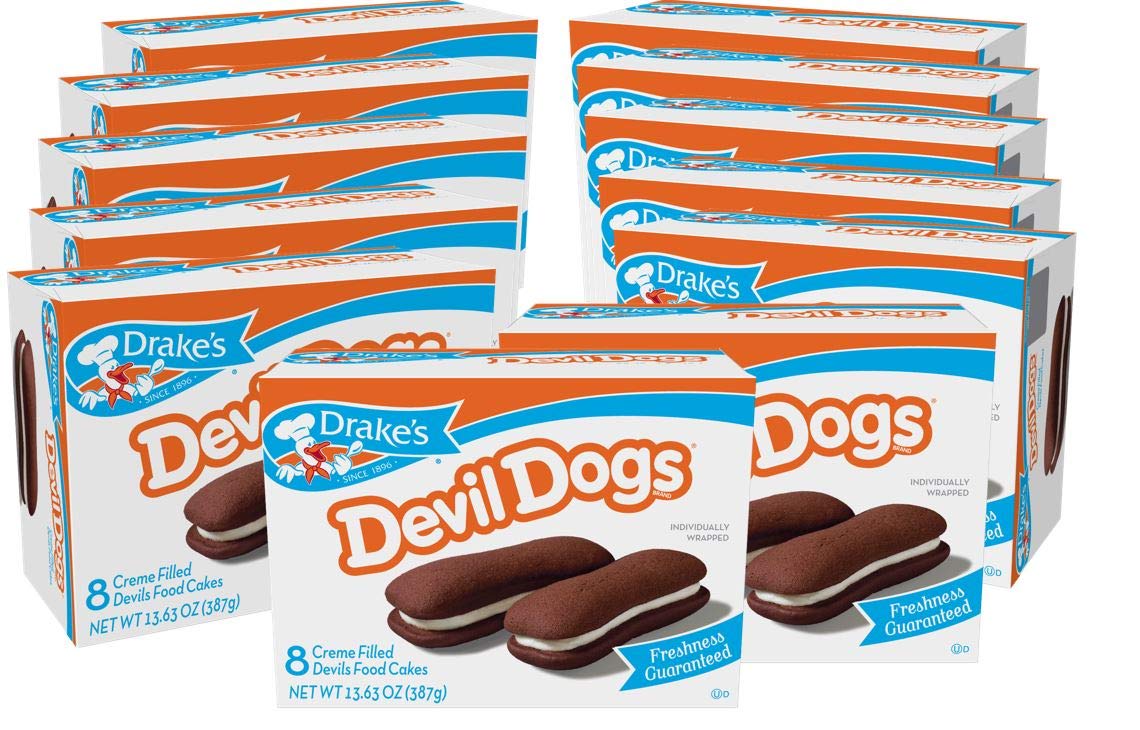 Drake's Devil Dogs, 1.7 oz Snack Cakes, 6 Boxes