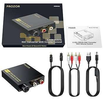 Amazon.co.jp: PROZOR 192KHz 24bit デジタル to アナログ変換