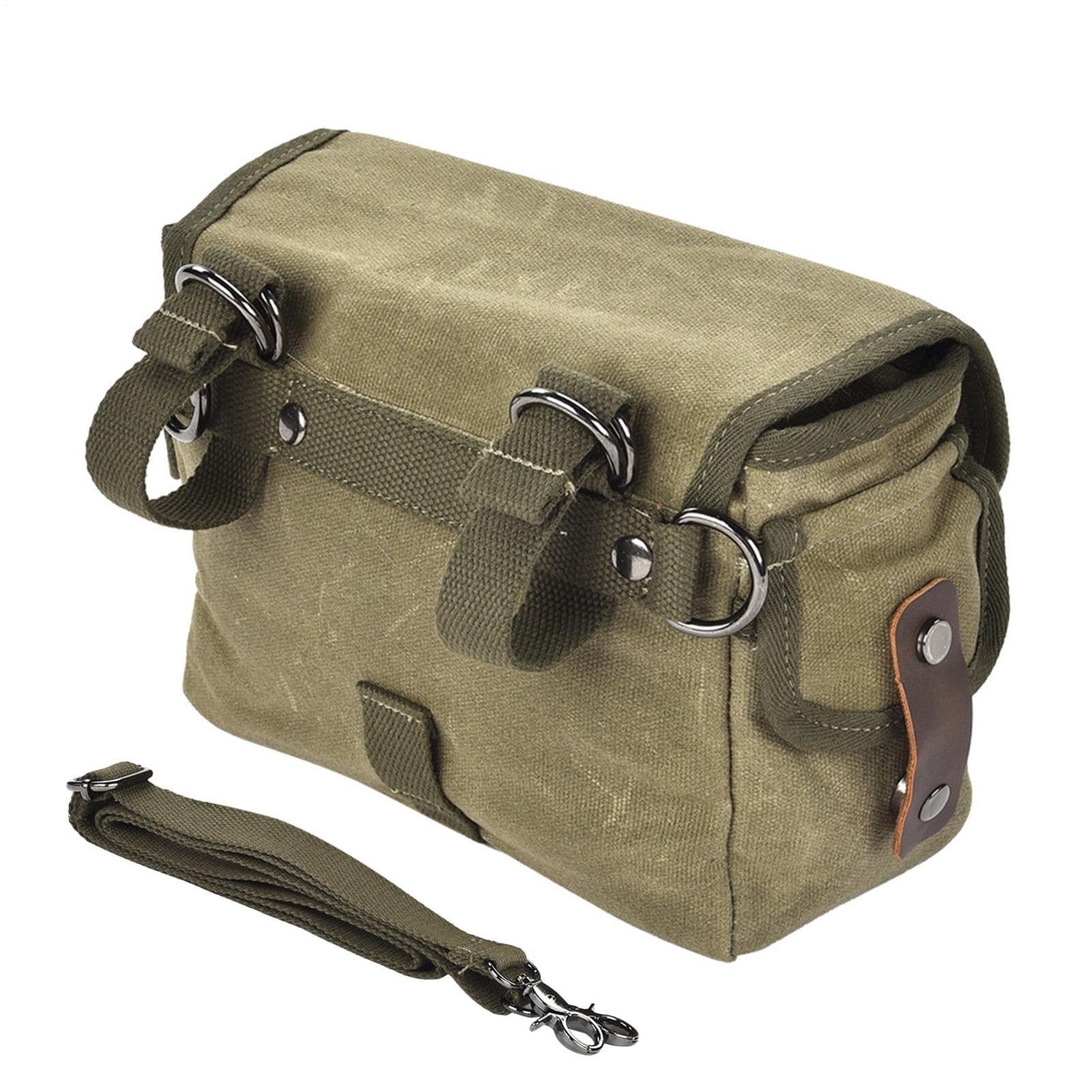 Genérico Borsa posteriore per moto, in pelle pieno , tela cerata a olio, 22,9 cm | Portapacchi rimovibile resistente all'acqua, borsa a tracolla convertibile per moto, bicicletta e ciclismo