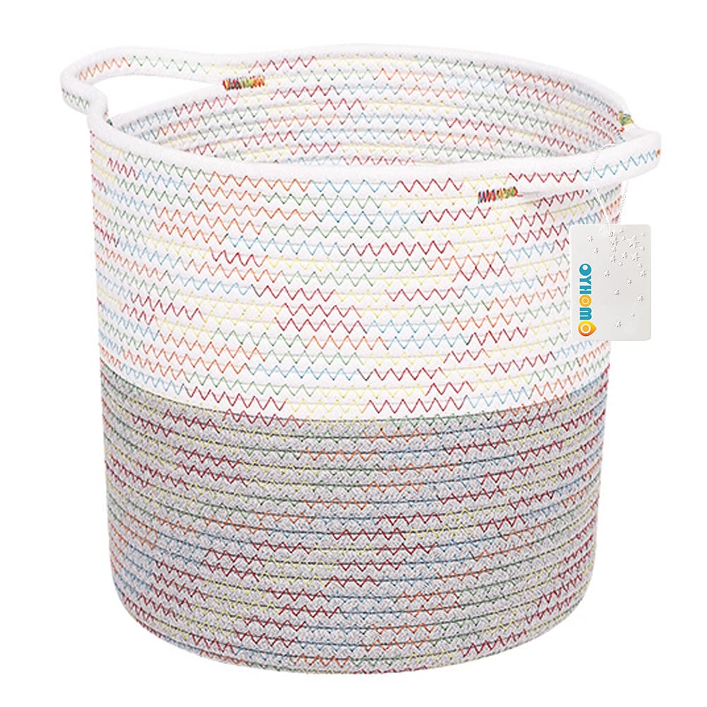 Panier de rangement tisse blanc et gris parfait pour la chambre d enfant