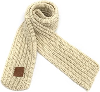 BEARUN Kids Knit Scarf Winter Fashion Solid Color Toddler Baby Scarves Wrap Neck Warmer