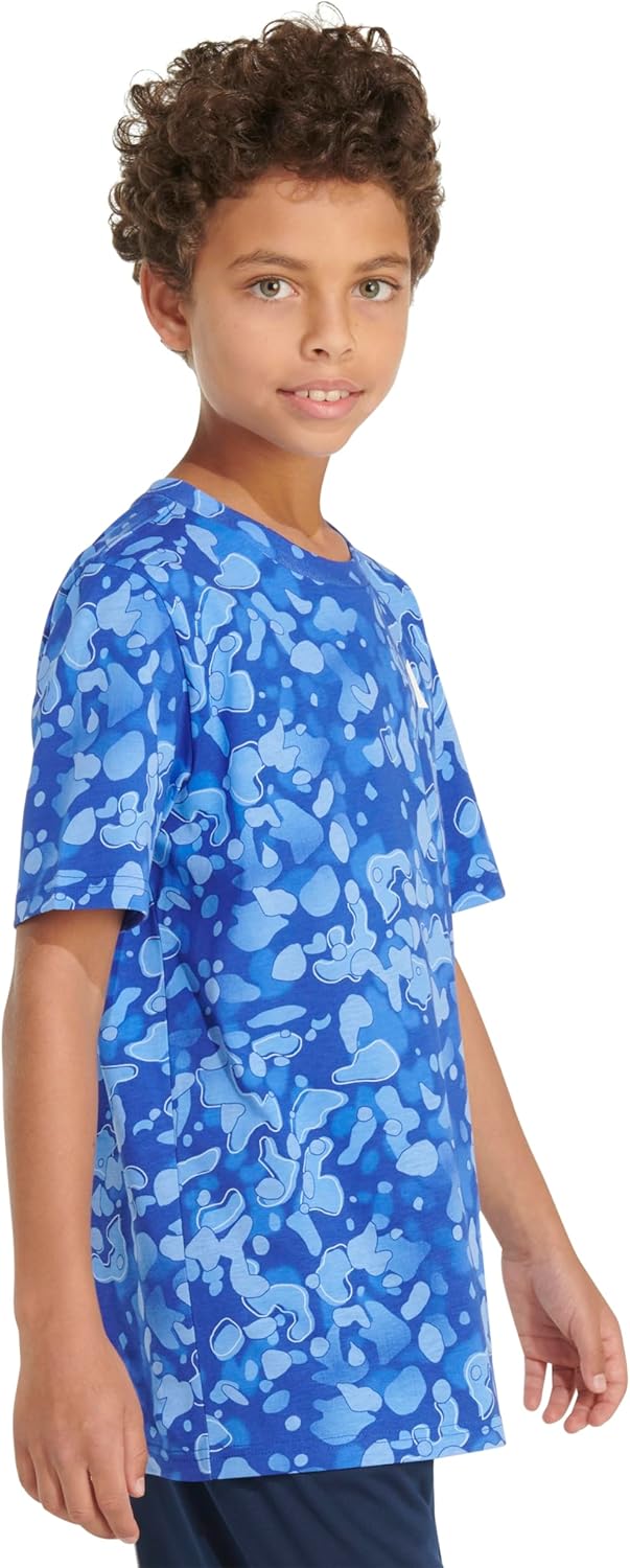 adidas Boys Short Sleeve Cotton Blocked Bos Logo T-Shirt
