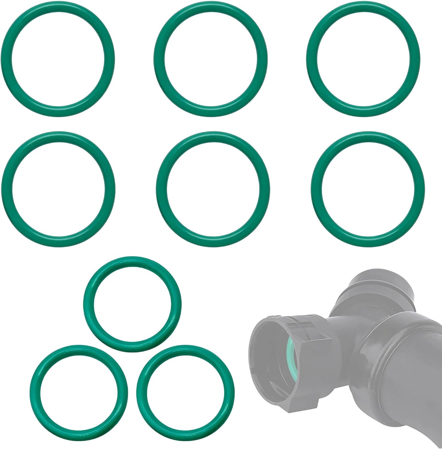 Upgraded 926-168 O-Rings Seal Set, Engine Radiator Hose and T-Pipe Coolant Leak Repair Kit Compatible with Ford F-150 F-250 Super Duty Mustang 2011-2018 Replace BC3Z-8590-F 9-Pack