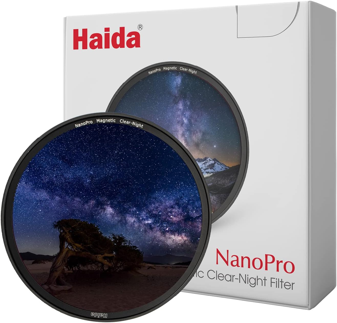 Haida Magnetic Multi-Coating Clear-Night Filter NanoPro Optical Glass Enhances Visibility Light Pollution Reduction for Sky/Star Without Adapter Ring (77MM)