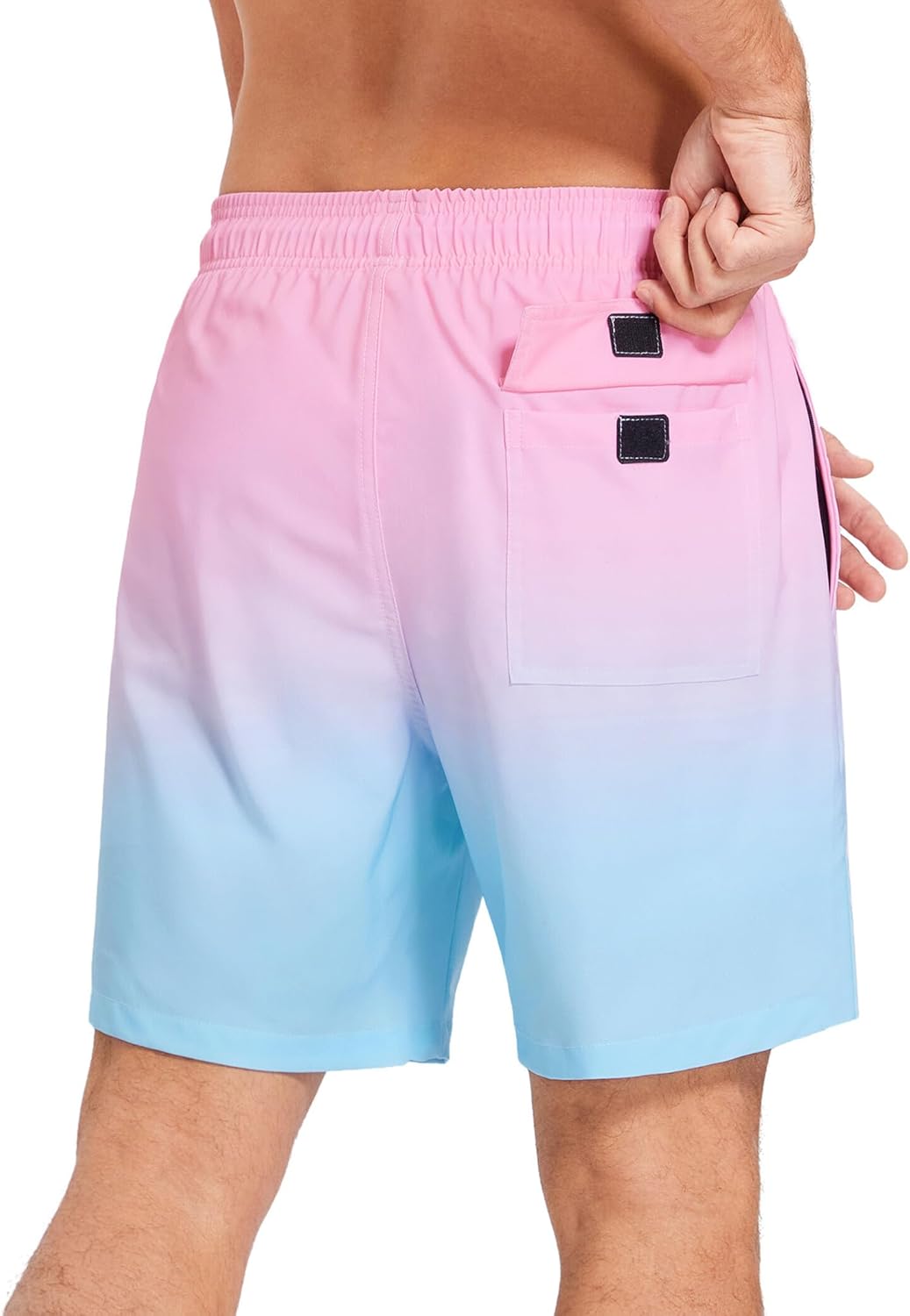 SILKWORLD Mens Swim Trunks Quick Dry Compression Liner 2 in 1 Shorts Men Swimsuit - Image 2