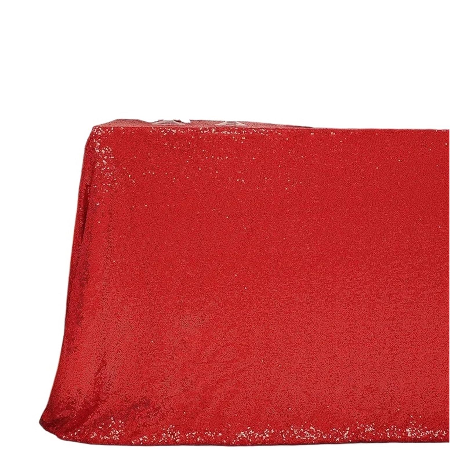 L6NqIAG Sequin Tablecloth Sequin Tablecloth Sparkle Cloth Rectangle Table Cover for Wedding Party Cake Banquet Decorations(Red,140X180cm 1pc)