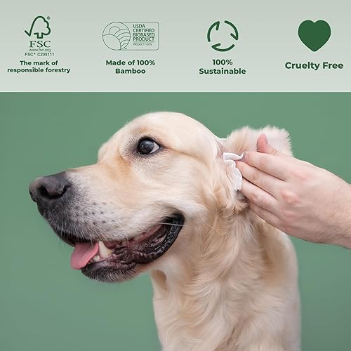 Vista 3 de ATIFBOP Dog Paws Wipes, Hypoallergenic Pet Grooming Wipes Natural and Gental, 100 Wipes for Cleaning & Grooming Moisturizing Coconut