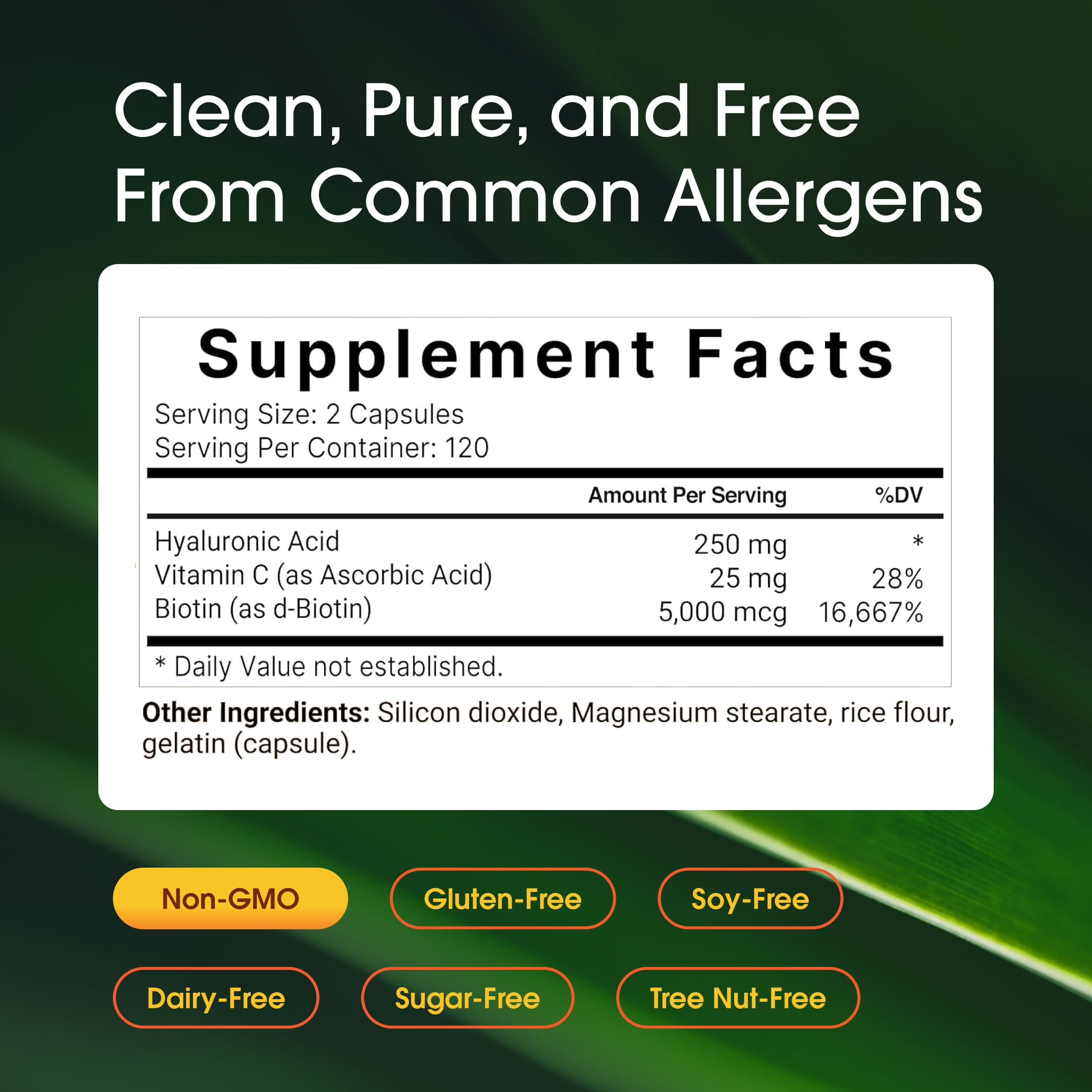 NatureBell Hyaluronic Acid 250mg, 240 Capsules — Amazon image 3
